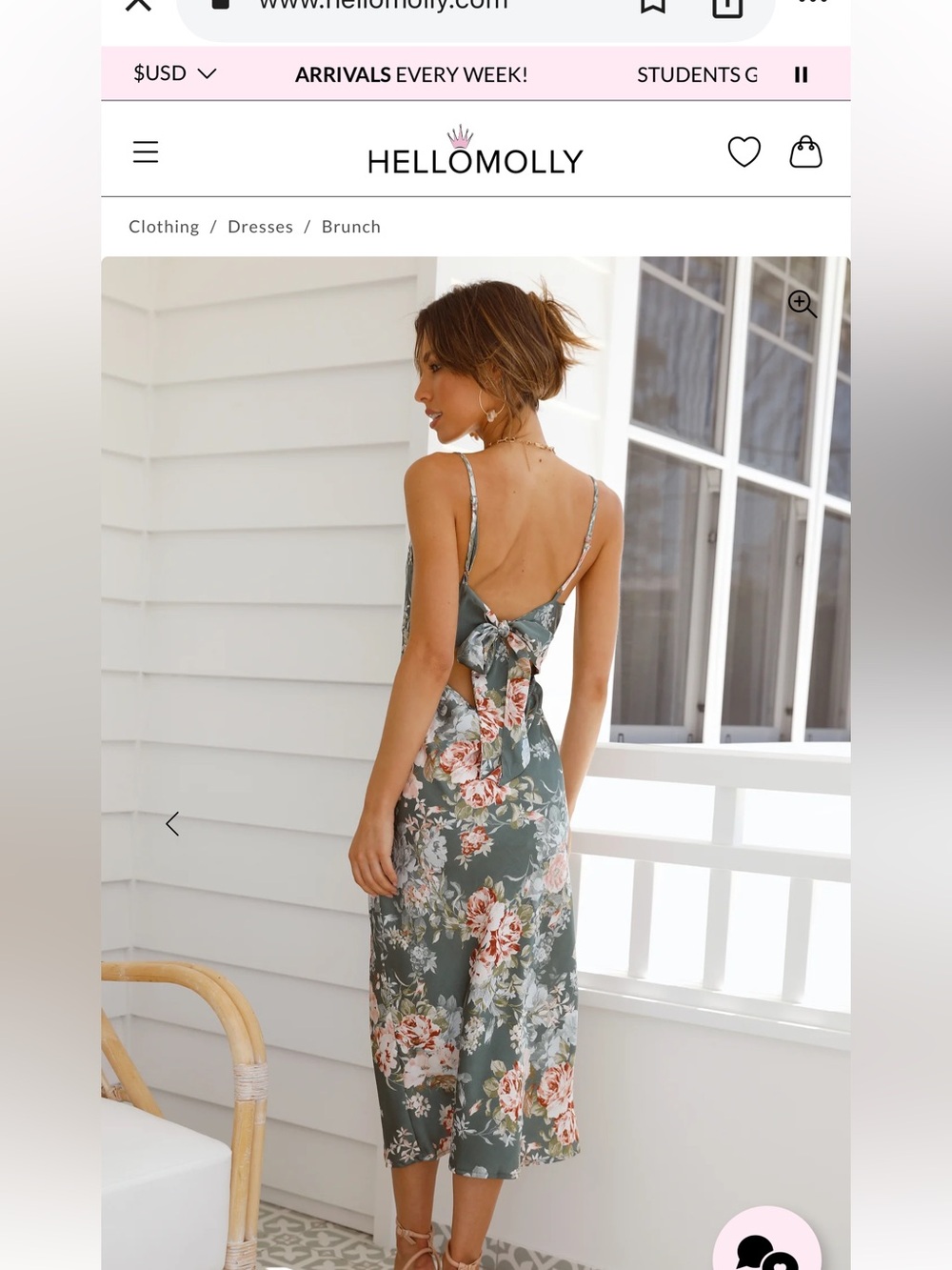 NWT Hello Molly Mariposa Midi Sage Dress - Picture 2 of 10